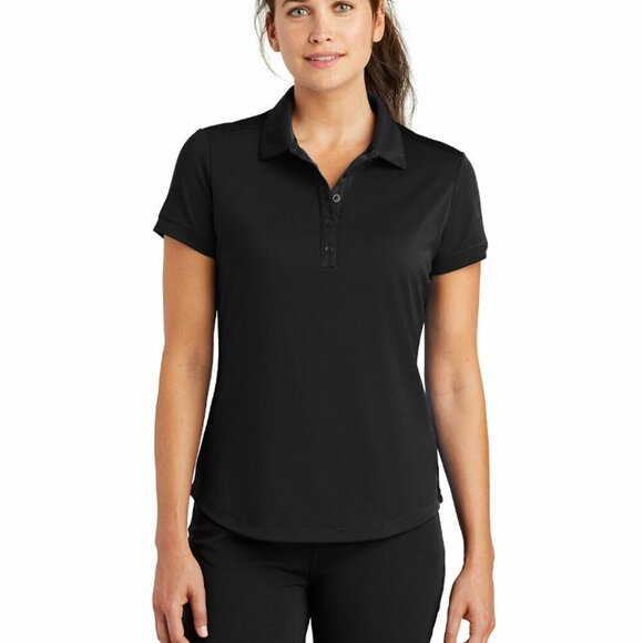 NIKE GOLF Ladies Dri-FIT Pebble Texture Sport Shirt NEW NWT BLACK MFeatures High - Picture 1 of 10